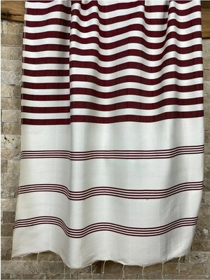 Bohemania El Dokuması Bambu Bordo Plaj Peştemali 90X190