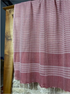 Bohemania Naturel Kırmızı 90X190 Pamuklu Peştemal