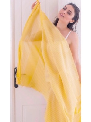 Bohemania Naturel Sarı  Pamuklu Peştemal