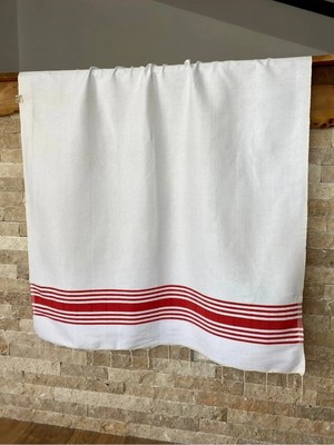 Bohemania El Dokuması Pamuklu Kırmızı 90X190 Plaj Sauna Peştemal