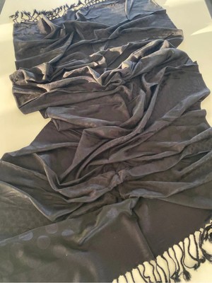 Bohemania Siyah Elegansa Omuz Atkısı Kaşmir Dokulu Şık Şal Kasmir Sal (Cashmere)
