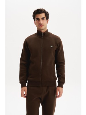 Ar-Ma Erkek Sweatshirt Regular Fit Dik Yaka Tam Fermuarlı %70 Pamuk %30 Polyester 3 Iplik Basic Cepli K30324650702
