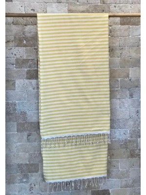 Bohemania Organik Pamuk Sarı 90X190 Peştemal ,plaj ,hamam