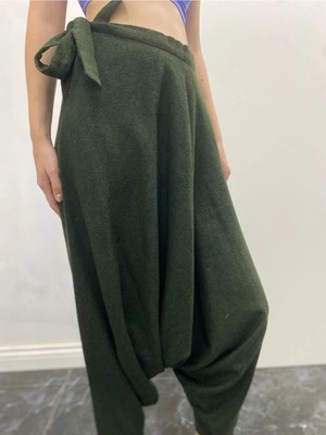 Bohemania Beli Bağlamalı Pamuklu Kışlık Bohem Erkek Şalvar Pantolon