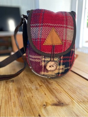 Bohemania Iran Işi Kilim El Yapımı Kırmızı Günlük Bohem Küçük Çanta ve Cüzdan