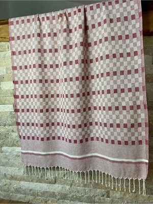 Bohemania Organik Pamuk Kırmızı Hamam Sauna Plaj Peştemali 90X190