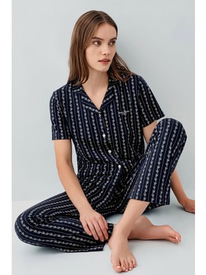 Pierre Cardin 9209 Kadın Önden Düğmeli Pijama Takım
