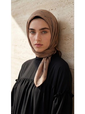 Bonjela Soft Eşarp Kafes Desen Yağ Yeşili