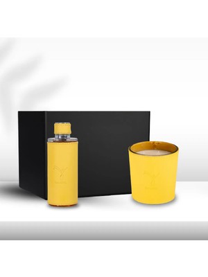 Deri Soul Sarı Mum 500GR & Deri Soul Sarı Kolonya 250ML Hediye Seti