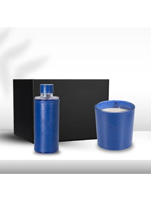 Deri Su Parlament Mavisi Mum 500GR & Deri Su Parlament Mavisi Kolonya 250ML Hediye Seti