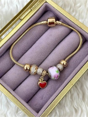 Famemus Accessory Xuping Renkli Boncuklu Charm Bileklik (19CM)