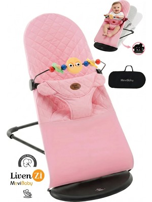 Livenzi Movibaby Anakucağı Pembe %100 Pamuklu Taşıma Kapasitesi 0-13 kg Ergonomik Tasarım