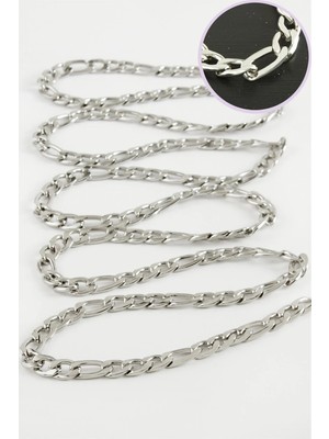 LTG Nova 6 mm Düz Gümüş Renkli Çelik Zincir 1 Metre