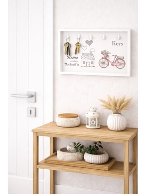 Kitchen Line 5’li Dekoratif Duvar Anahtarlığı – Kapı Yanı Anahtar Askılığı | Şık ve Dayanıklı Tasarım, 30X20 cm