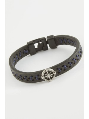 LTG Nova Pusula Kaliteli Suni Deri Bileklik