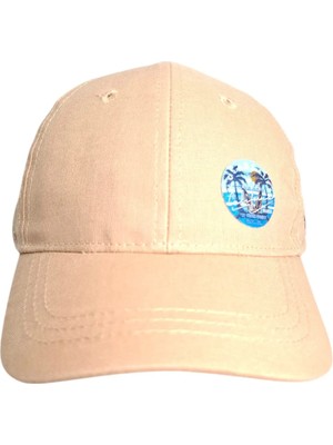 Spteks Kitti 1-3 Yaş Erkek Çocuk Açık Kahverengi Baskı Figürlü Rahat Yazlık Kep Şapka