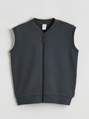 Lcw Antrasit Bisiklet Yaka Erkek Çocuk Yelek