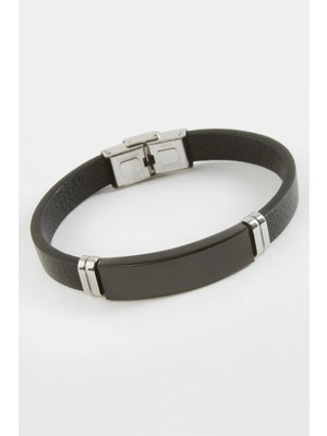 LTG Nova Isim Yazılabilir Deri Çelik Bileklik