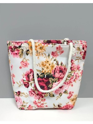 LTG Nova Gül Desenli Plaj Çantası