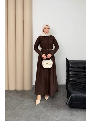 Mihran Butik Quenn Model Coupra Model Kumaş Kemer Detaylı Elbise