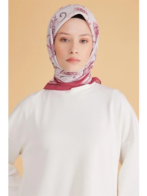 Belli Şal Desen Modal Pembe Eşarp 1