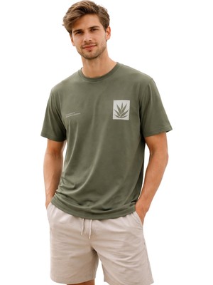 Cazador 44165 Haki Erkek Bisiklet Yaka Tshirt