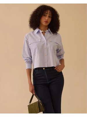 Seçil 10023 Çizgili Koton Gömlek #26#