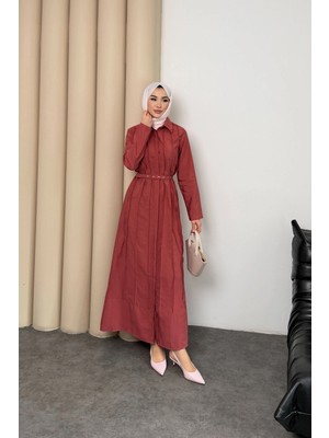Mihran Butik Quenn Model Coupra Model Kumaş Kemer Detaylı Elbise