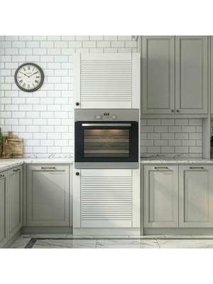 Kenz Life Kenzlife Membran Ankastre Fırın Dolabı Bige Byzbyz Panjur 180*60*56 Mebran Kapak Mdf Gövde