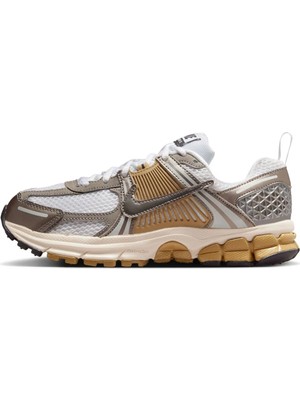 Nike Bowerman Zoom Vomero 5 Unisex Sneaker Hakiki Deri Reflektörlü Günlük Spor Ayakkabı Gri-Krem