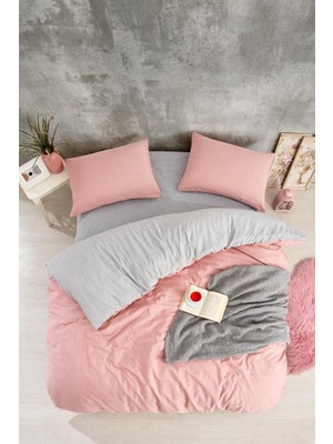 Sb Shopping Düz Renk Pudra Çift Kişilik Nev Takımı