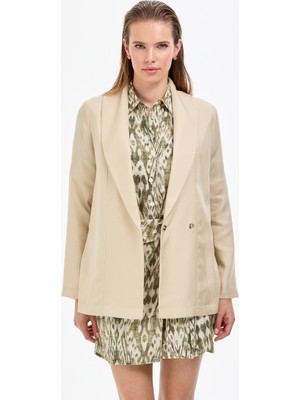Pierre Cardin Kadın Krem Regular Fit Ceket 50273201-VR071