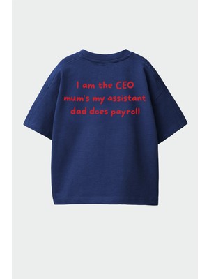 Monila Unisex Çocuk Pamuklu Sırtı Baskılı T-Shirt