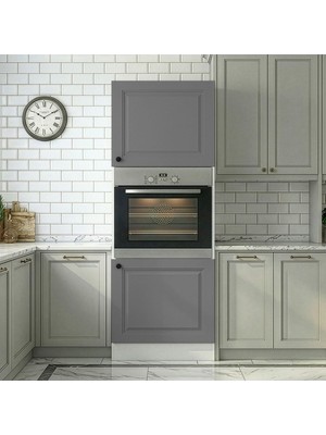 Kenz Life Kenzlife Membran Ankastre Fırın Dolabı Bige Gribyz Çerçeve 180*60*56 Mebran Kapak Mdf Gövde