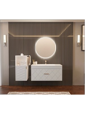 Çelebi ESPE80 cm Membran Kapak Banyo Dolabı