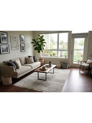 Sultan Halı Bahar Serisi Gri Yumuşak Geçişli Modern Desenli Halı | BT371