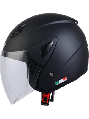Sway Sw 733 Matt Siyah Yarım Kask