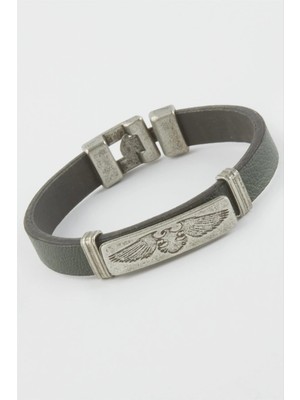 LTG Nova Çift Başlı Kartal Suni Deri Bileklik