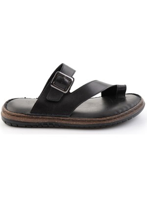 Bambi Siyah Hakiki Deri Erkek Terlik E04804070803