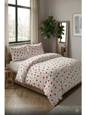 MUK's Beauty Tools Çift Kişilik Nevresim Takımı 4 Parça 200X220 Nevresim 160X200 Çarşaf 2 Yastık Kılıf 50X70 %100 Pamuk