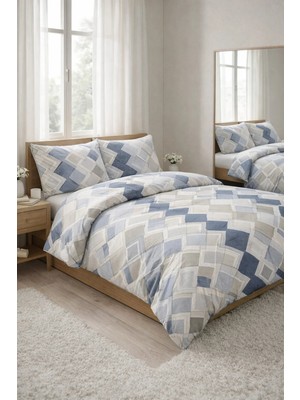 MUK's Beauty Tools Çift Kişilik Nevresim Takımı 4 Parça 200X220 Nevresim 160X200 Çarşaf 2 Yastık Kılıf 50X70 %100 Pamuk