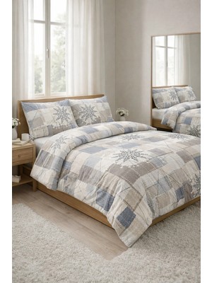 MUK's Beauty Tools Çift Kişilik Nevresim Takımı 4 Parça 200X220 Nevresim 160X200 Çarşaf 2 Yastık Kılıf 50X70 %100 Pamuk