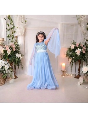 Ahsenim Bebe Sim Robalı Tül Kol Uzun Gezboy Abiye