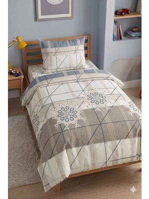 MUK's Beauty Tools Tek Kişilik Nevresim Takımı 3 Parça 160X220 Nevresim 100X200 Çarşaf 50X70 Yastık Kılıfı %100 Pamuk