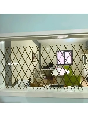 Vizyon Çiçek Vizyon Ahşap Çit, Akordiyon Çit, Dekoratif Çit 2 Adet