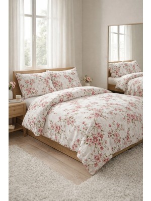 MUK's Beauty Tools Çift Kişilik Nevresim Takımı 4 Parça 200X220 Nevresim 160X200 Çarşaf 2 Yastık Kılıf 50X70 %100 Pamuk