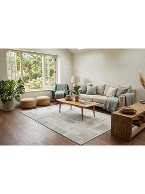 Sultan Halı Bahar Serisi Krem Bej Yumuşak Geçişli Modern Desenli Halı | BT382