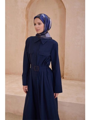 Belli Fresh Geometrik Lacivert Kristal Eşarp 2012