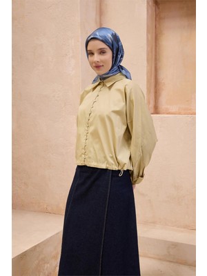 Belli Fresh Çiçek Desen Mavi Kristal Eşarp 2011