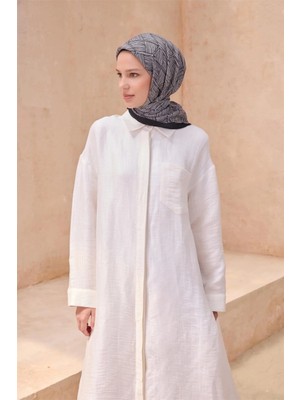 Belli Geometrik Desen Premıum Soft Lacivert Eşarp 10